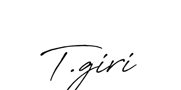 How to make T.giri signature? Antro_Vectra_Bolder is a professional autograph style. Create handwritten signature for T.giri name. T.giri signature style 7 images and pictures png