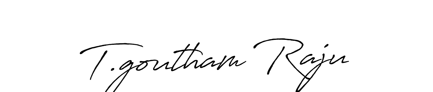 Also we have T.goutham Raju name is the best signature style. Create professional handwritten signature collection using Antro_Vectra_Bolder autograph style. T.goutham Raju signature style 7 images and pictures png