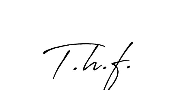 Also You can easily find your signature by using the search form. We will create T.h.f. name handwritten signature images for you free of cost using Antro_Vectra_Bolder sign style. T.h.f. signature style 7 images and pictures png