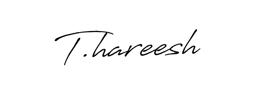 Make a beautiful signature design for name T.hareesh. With this signature (Antro_Vectra_Bolder) style, you can create a handwritten signature for free. T.hareesh signature style 7 images and pictures png