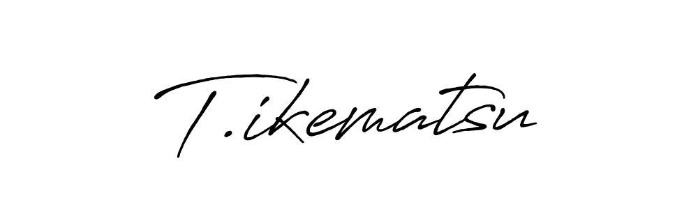 Use a signature maker to create a handwritten signature online. With this signature software, you can design (Antro_Vectra_Bolder) your own signature for name T.ikematsu. T.ikematsu signature style 7 images and pictures png