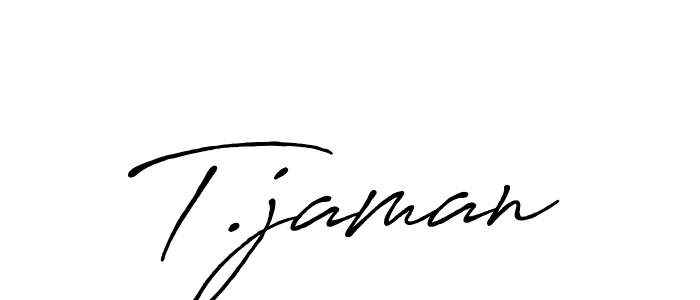 Antro_Vectra_Bolder is a professional signature style that is perfect for those who want to add a touch of class to their signature. It is also a great choice for those who want to make their signature more unique. Get T.jaman name to fancy signature for free. T.jaman signature style 7 images and pictures png