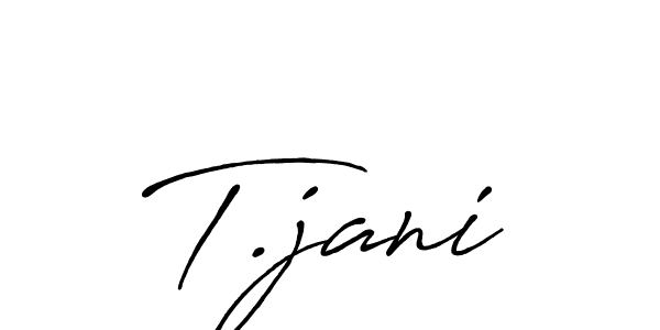 How to make T.jani name signature. Use Antro_Vectra_Bolder style for creating short signs online. This is the latest handwritten sign. T.jani signature style 7 images and pictures png
