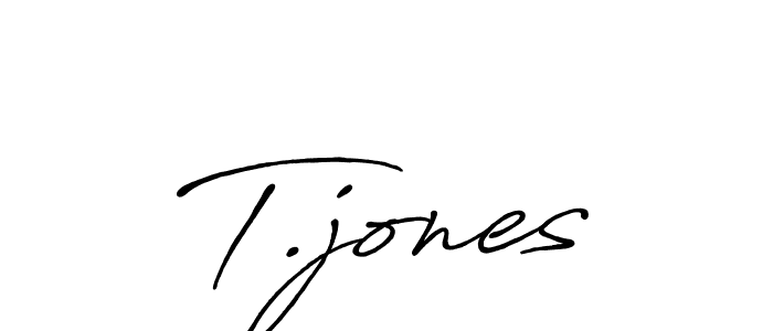 Also we have T.jones name is the best signature style. Create professional handwritten signature collection using Antro_Vectra_Bolder autograph style. T.jones signature style 7 images and pictures png