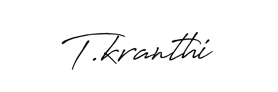 The best way (Antro_Vectra_Bolder) to make a short signature is to pick only two or three words in your name. The name T.kranthi include a total of six letters. For converting this name. T.kranthi signature style 7 images and pictures png