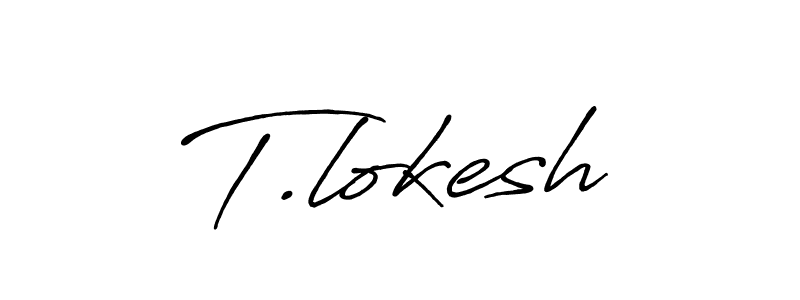 The best way (Antro_Vectra_Bolder) to make a short signature is to pick only two or three words in your name. The name T.lokesh include a total of six letters. For converting this name. T.lokesh signature style 7 images and pictures png