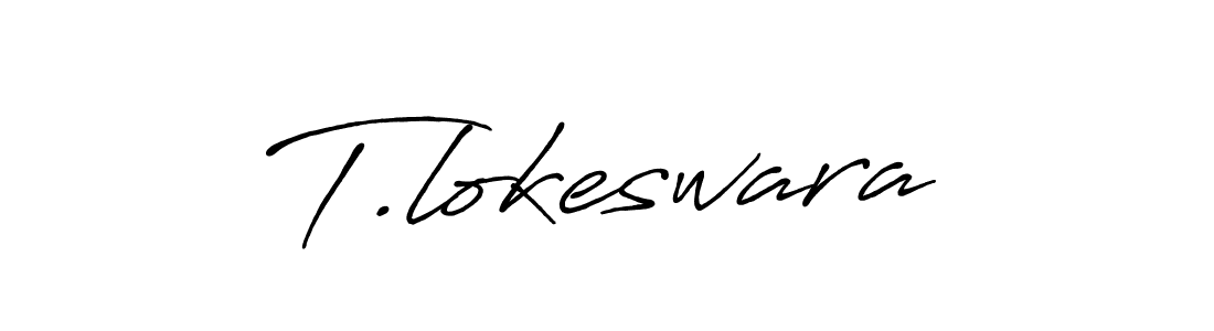 Also we have T.lokeswara name is the best signature style. Create professional handwritten signature collection using Antro_Vectra_Bolder autograph style. T.lokeswara signature style 7 images and pictures png