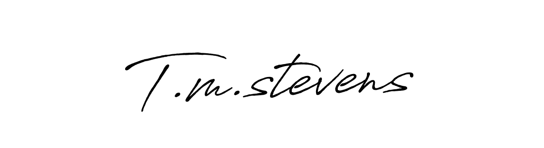 Use a signature maker to create a handwritten signature online. With this signature software, you can design (Antro_Vectra_Bolder) your own signature for name T.m.stevens. T.m.stevens signature style 7 images and pictures png