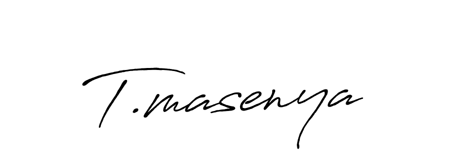 Design your own signature with our free online signature maker. With this signature software, you can create a handwritten (Antro_Vectra_Bolder) signature for name T.masenya. T.masenya signature style 7 images and pictures png