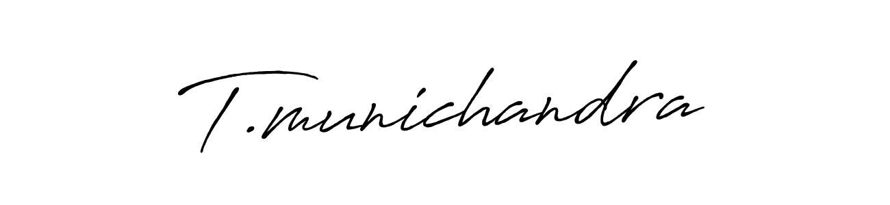 Create a beautiful signature design for name T.munichandra. With this signature (Antro_Vectra_Bolder) fonts, you can make a handwritten signature for free. T.munichandra signature style 7 images and pictures png