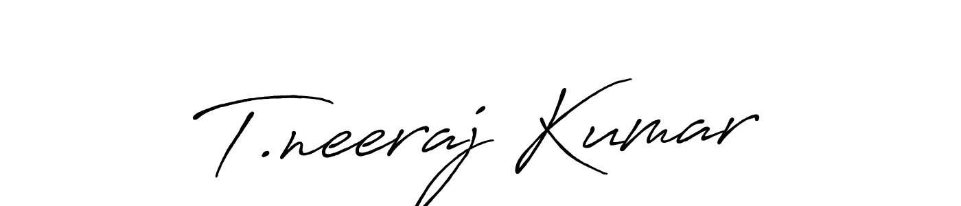 How to make T.neeraj Kumar signature? Antro_Vectra_Bolder is a professional autograph style. Create handwritten signature for T.neeraj Kumar name. T.neeraj Kumar signature style 7 images and pictures png