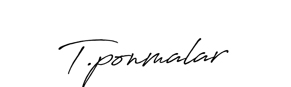 How to make T.ponmalar signature? Antro_Vectra_Bolder is a professional autograph style. Create handwritten signature for T.ponmalar name. T.ponmalar signature style 7 images and pictures png