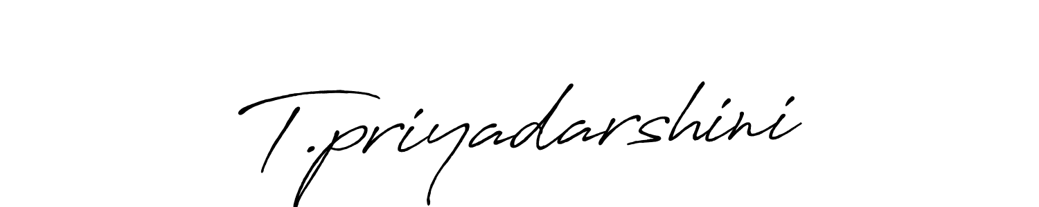Design your own signature with our free online signature maker. With this signature software, you can create a handwritten (Antro_Vectra_Bolder) signature for name T.priyadarshini. T.priyadarshini signature style 7 images and pictures png