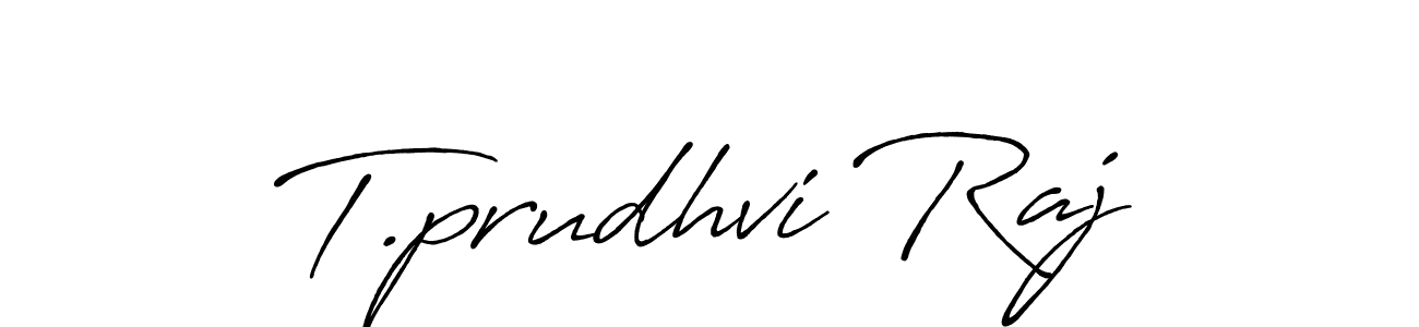 You should practise on your own different ways (Antro_Vectra_Bolder) to write your name (T.prudhvi Raj) in signature. don't let someone else do it for you. T.prudhvi Raj signature style 7 images and pictures png