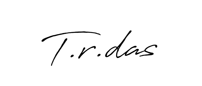 Design your own signature with our free online signature maker. With this signature software, you can create a handwritten (Antro_Vectra_Bolder) signature for name T.r.das. T.r.das signature style 7 images and pictures png