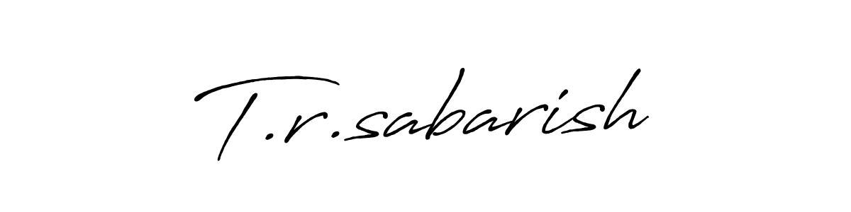 if you are searching for the best signature style for your name T.r.sabarish. so please give up your signature search. here we have designed multiple signature styles  using Antro_Vectra_Bolder. T.r.sabarish signature style 7 images and pictures png