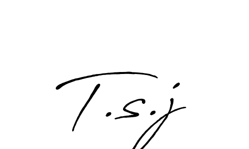 Also we have T.s.j name is the best signature style. Create professional handwritten signature collection using Antro_Vectra_Bolder autograph style. T.s.j signature style 7 images and pictures png