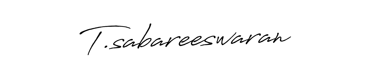 How to make T.sabareeswaran name signature. Use Antro_Vectra_Bolder style for creating short signs online. This is the latest handwritten sign. T.sabareeswaran signature style 7 images and pictures png