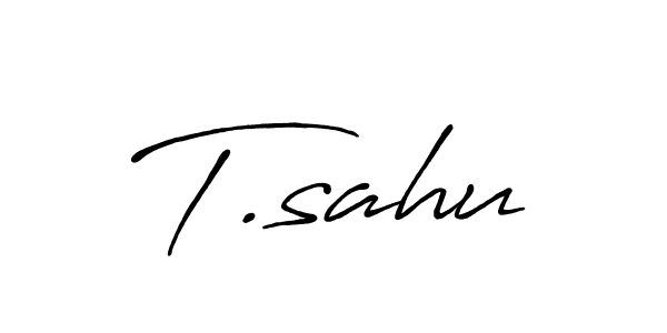 Design your own signature with our free online signature maker. With this signature software, you can create a handwritten (Antro_Vectra_Bolder) signature for name T.sahu. T.sahu signature style 7 images and pictures png