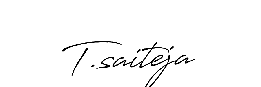 Design your own signature with our free online signature maker. With this signature software, you can create a handwritten (Antro_Vectra_Bolder) signature for name T.saiteja. T.saiteja signature style 7 images and pictures png