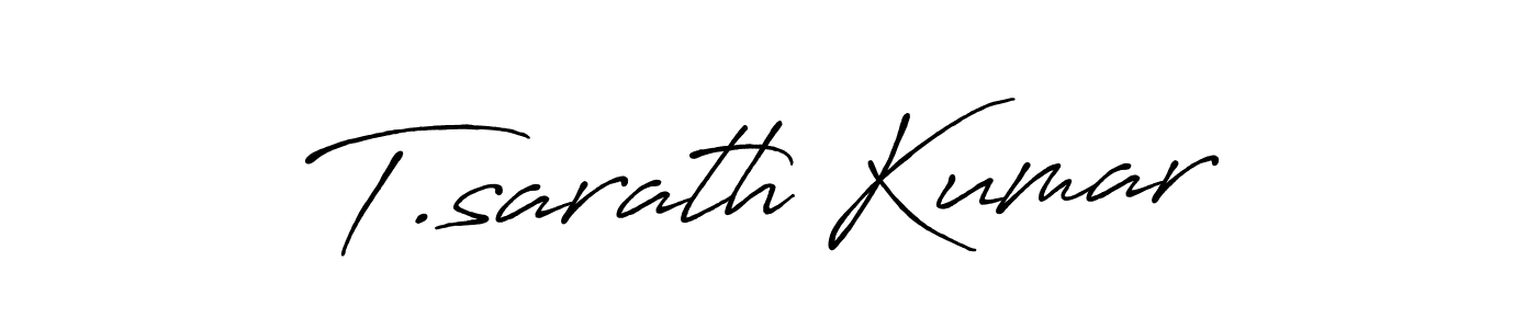 Create a beautiful signature design for name T.sarath Kumar. With this signature (Antro_Vectra_Bolder) fonts, you can make a handwritten signature for free. T.sarath Kumar signature style 7 images and pictures png