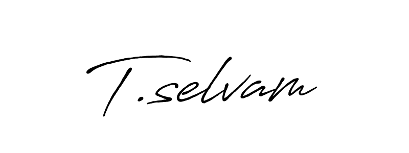 Create a beautiful signature design for name T.selvam. With this signature (Antro_Vectra_Bolder) fonts, you can make a handwritten signature for free. T.selvam signature style 7 images and pictures png