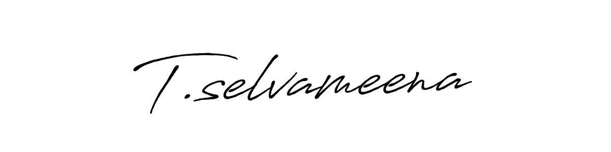 Design your own signature with our free online signature maker. With this signature software, you can create a handwritten (Antro_Vectra_Bolder) signature for name T.selvameena. T.selvameena signature style 7 images and pictures png