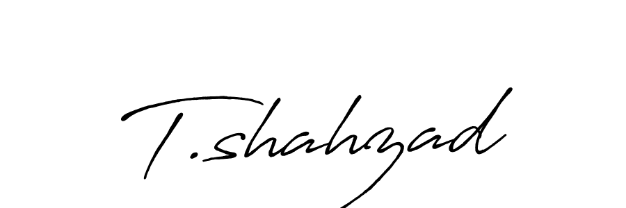 You should practise on your own different ways (Antro_Vectra_Bolder) to write your name (T.shahzad) in signature. don't let someone else do it for you. T.shahzad signature style 7 images and pictures png