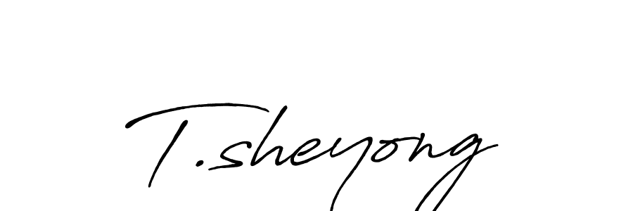 How to make T.sheyong signature? Antro_Vectra_Bolder is a professional autograph style. Create handwritten signature for T.sheyong name. T.sheyong signature style 7 images and pictures png