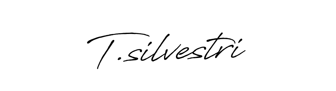 Make a beautiful signature design for name T.silvestri. With this signature (Antro_Vectra_Bolder) style, you can create a handwritten signature for free. T.silvestri signature style 7 images and pictures png