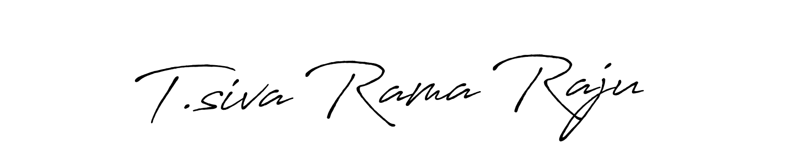 Create a beautiful signature design for name T.siva Rama Raju. With this signature (Antro_Vectra_Bolder) fonts, you can make a handwritten signature for free. T.siva Rama Raju signature style 7 images and pictures png
