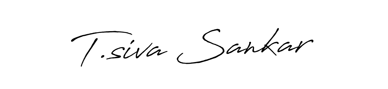 Create a beautiful signature design for name T.siva Sankar. With this signature (Antro_Vectra_Bolder) fonts, you can make a handwritten signature for free. T.siva Sankar signature style 7 images and pictures png