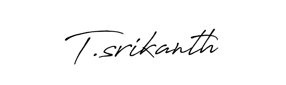 Also You can easily find your signature by using the search form. We will create T.srikanth name handwritten signature images for you free of cost using Antro_Vectra_Bolder sign style. T.srikanth signature style 7 images and pictures png