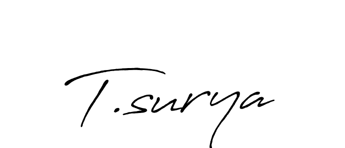 Make a beautiful signature design for name T.surya. Use this online signature maker to create a handwritten signature for free. T.surya signature style 7 images and pictures png