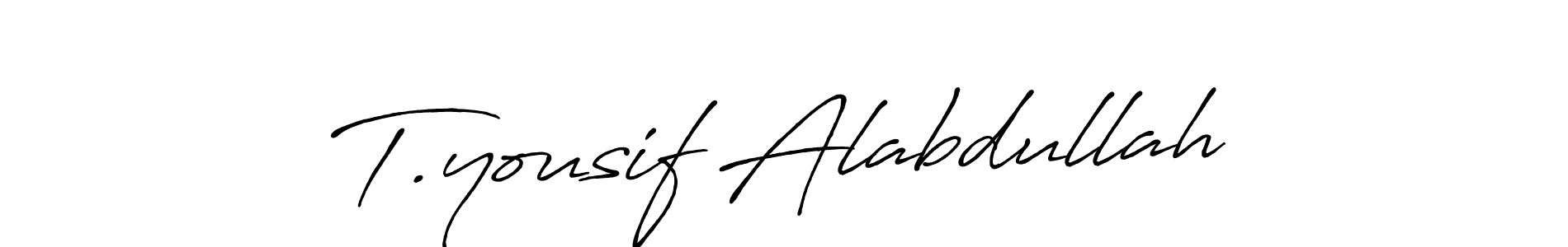 Make a beautiful signature design for name T.yousif Alabdullah. Use this online signature maker to create a handwritten signature for free. T.yousif Alabdullah signature style 7 images and pictures png