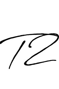 This is the best signature style for the T2 name. Also you like these signature font (Antro_Vectra_Bolder). Mix name signature. T2 signature style 7 images and pictures png