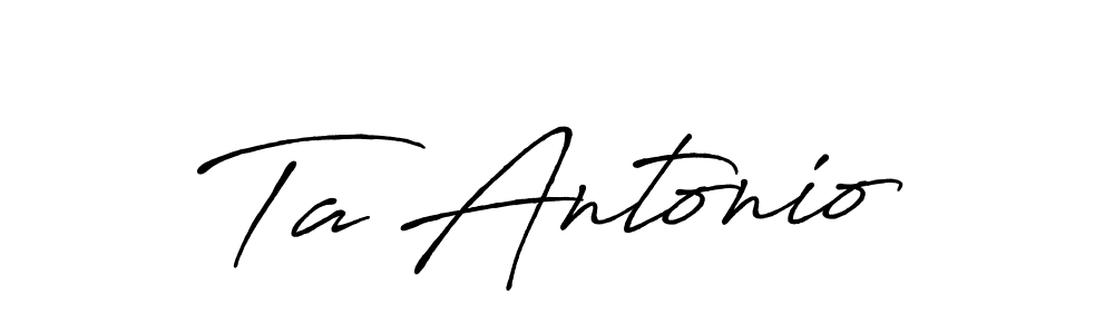 Use a signature maker to create a handwritten signature online. With this signature software, you can design (Antro_Vectra_Bolder) your own signature for name Ta Antonio. Ta Antonio signature style 7 images and pictures png