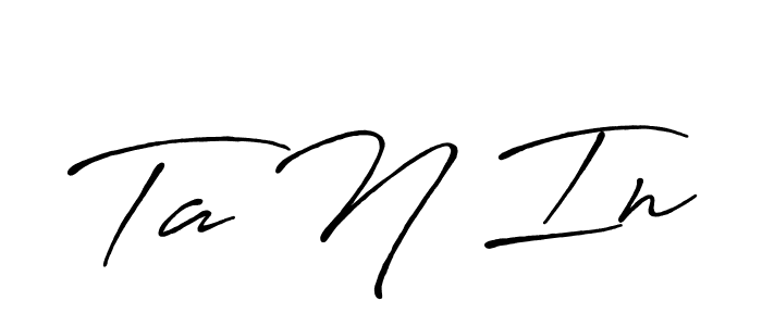 Similarly Antro_Vectra_Bolder is the best handwritten signature design. Signature creator online .You can use it as an online autograph creator for name Ta N In. Ta N In signature style 7 images and pictures png