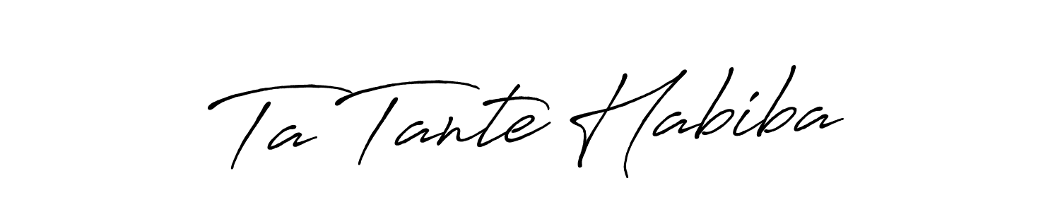 Check out images of Autograph of Ta Tante Habiba name. Actor Ta Tante Habiba Signature Style. Antro_Vectra_Bolder is a professional sign style online. Ta Tante Habiba signature style 7 images and pictures png