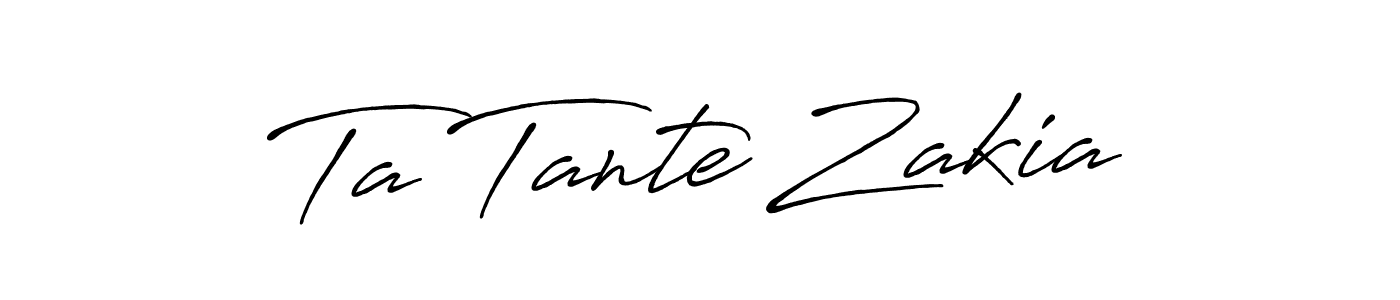 Ta Tante Zakia stylish signature style. Best Handwritten Sign (Antro_Vectra_Bolder) for my name. Handwritten Signature Collection Ideas for my name Ta Tante Zakia. Ta Tante Zakia signature style 7 images and pictures png