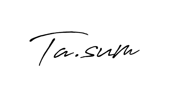 Design your own signature with our free online signature maker. With this signature software, you can create a handwritten (Antro_Vectra_Bolder) signature for name Ta.sum. Ta.sum signature style 7 images and pictures png