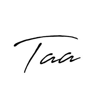 How to make Taa signature? Antro_Vectra_Bolder is a professional autograph style. Create handwritten signature for Taa name. Taa signature style 7 images and pictures png