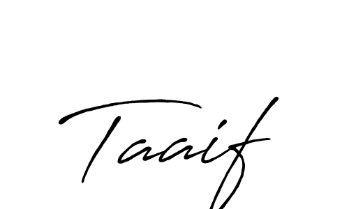 Make a beautiful signature design for name Taaif. With this signature (Antro_Vectra_Bolder) style, you can create a handwritten signature for free. Taaif signature style 7 images and pictures png