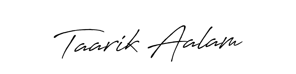 Create a beautiful signature design for name Taarik Aalam. With this signature (Antro_Vectra_Bolder) fonts, you can make a handwritten signature for free. Taarik Aalam signature style 7 images and pictures png