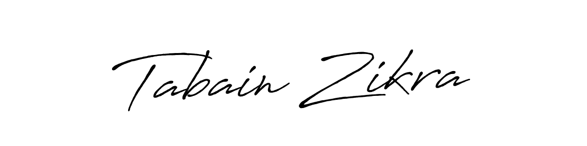 Create a beautiful signature design for name Tabain Zikra. With this signature (Antro_Vectra_Bolder) fonts, you can make a handwritten signature for free. Tabain Zikra signature style 7 images and pictures png