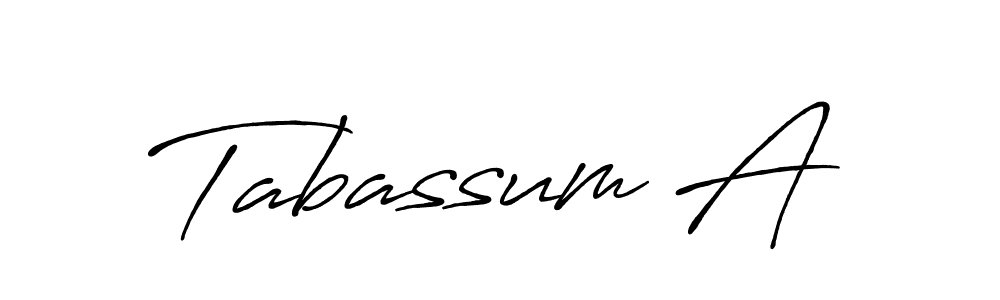 Tabassum A stylish signature style. Best Handwritten Sign (Antro_Vectra_Bolder) for my name. Handwritten Signature Collection Ideas for my name Tabassum A. Tabassum A signature style 7 images and pictures png