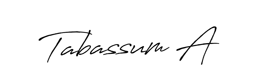 if you are searching for the best signature style for your name Tabassum A. so please give up your signature search. here we have designed multiple signature styles  using Antro_Vectra_Bolder. Tabassum A signature style 7 images and pictures png