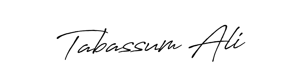Create a beautiful signature design for name Tabassum Ali. With this signature (Antro_Vectra_Bolder) fonts, you can make a handwritten signature for free. Tabassum Ali signature style 7 images and pictures png