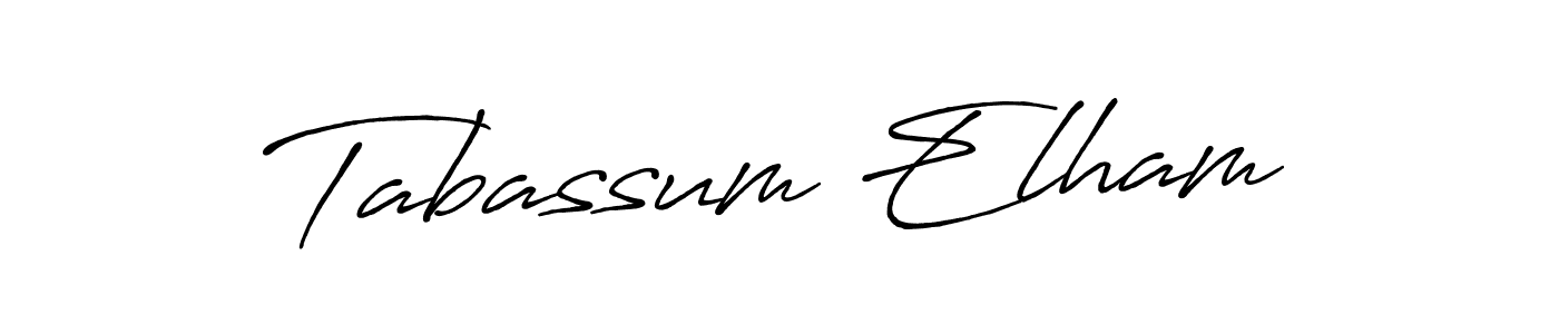 How to make Tabassum Elham name signature. Use Antro_Vectra_Bolder style for creating short signs online. This is the latest handwritten sign. Tabassum Elham signature style 7 images and pictures png