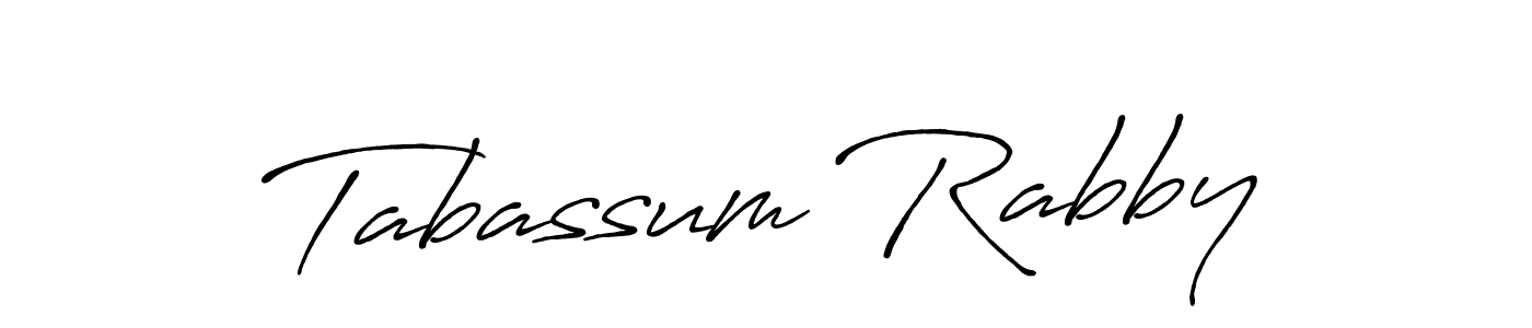 Create a beautiful signature design for name Tabassum Rabby. With this signature (Antro_Vectra_Bolder) fonts, you can make a handwritten signature for free. Tabassum Rabby signature style 7 images and pictures png
